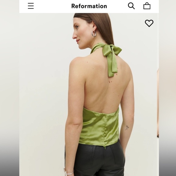 NWT Reformation Paris Silk Top - Picture 3 of 8